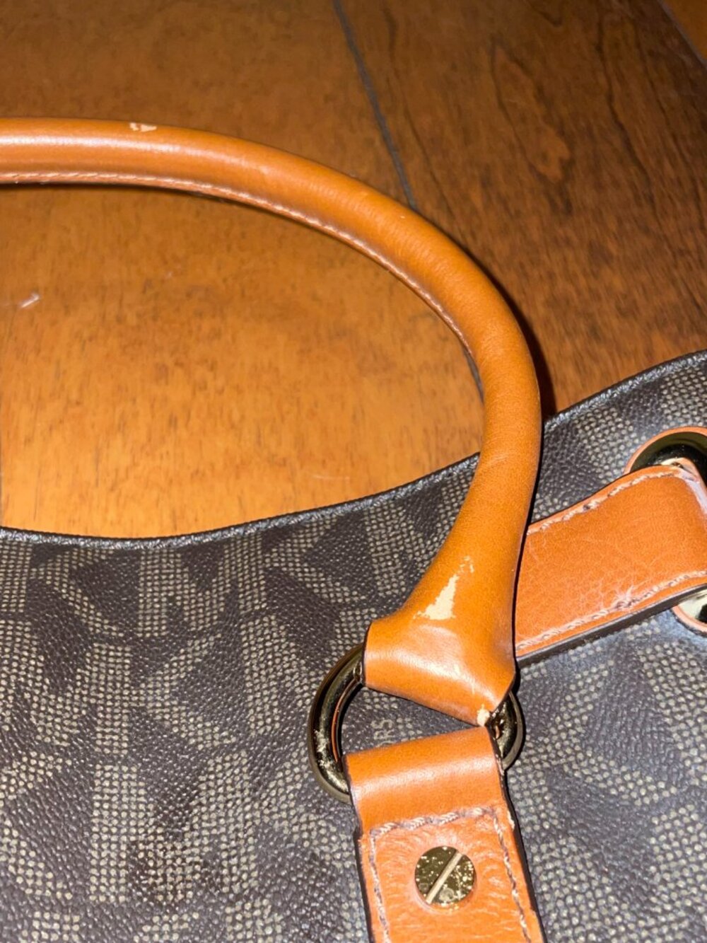 Michael Kors Hamilton Large Logo Tote Bag PVC Leather Trim 30T2GHMT3B - Picture 8 of 11